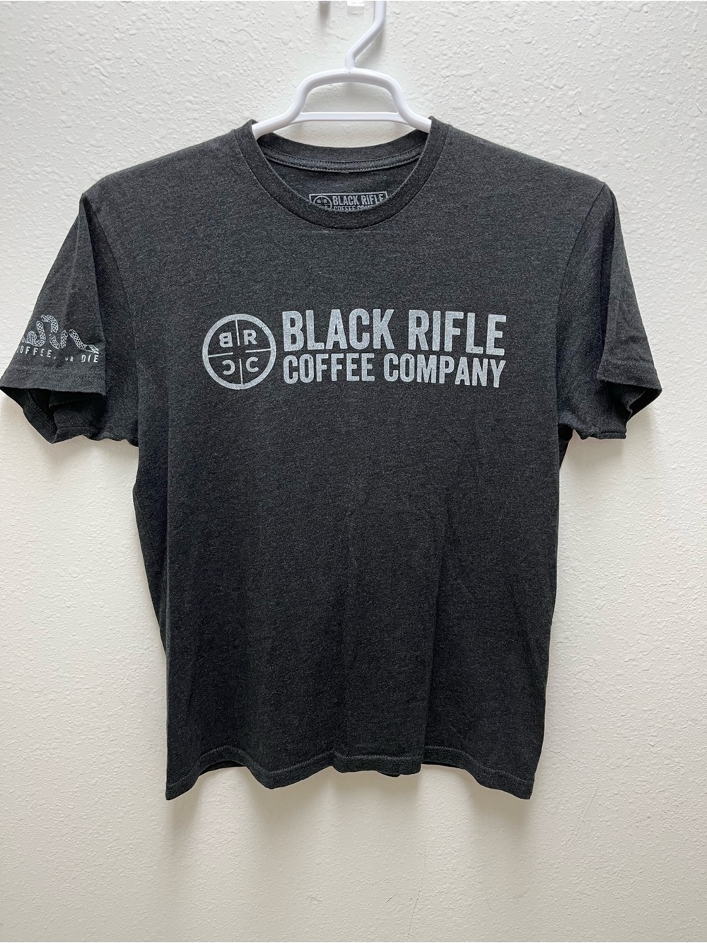 Black Rifle Coffee Company Black Graphic Logo Men's Crew Neck T-Shirt Size M